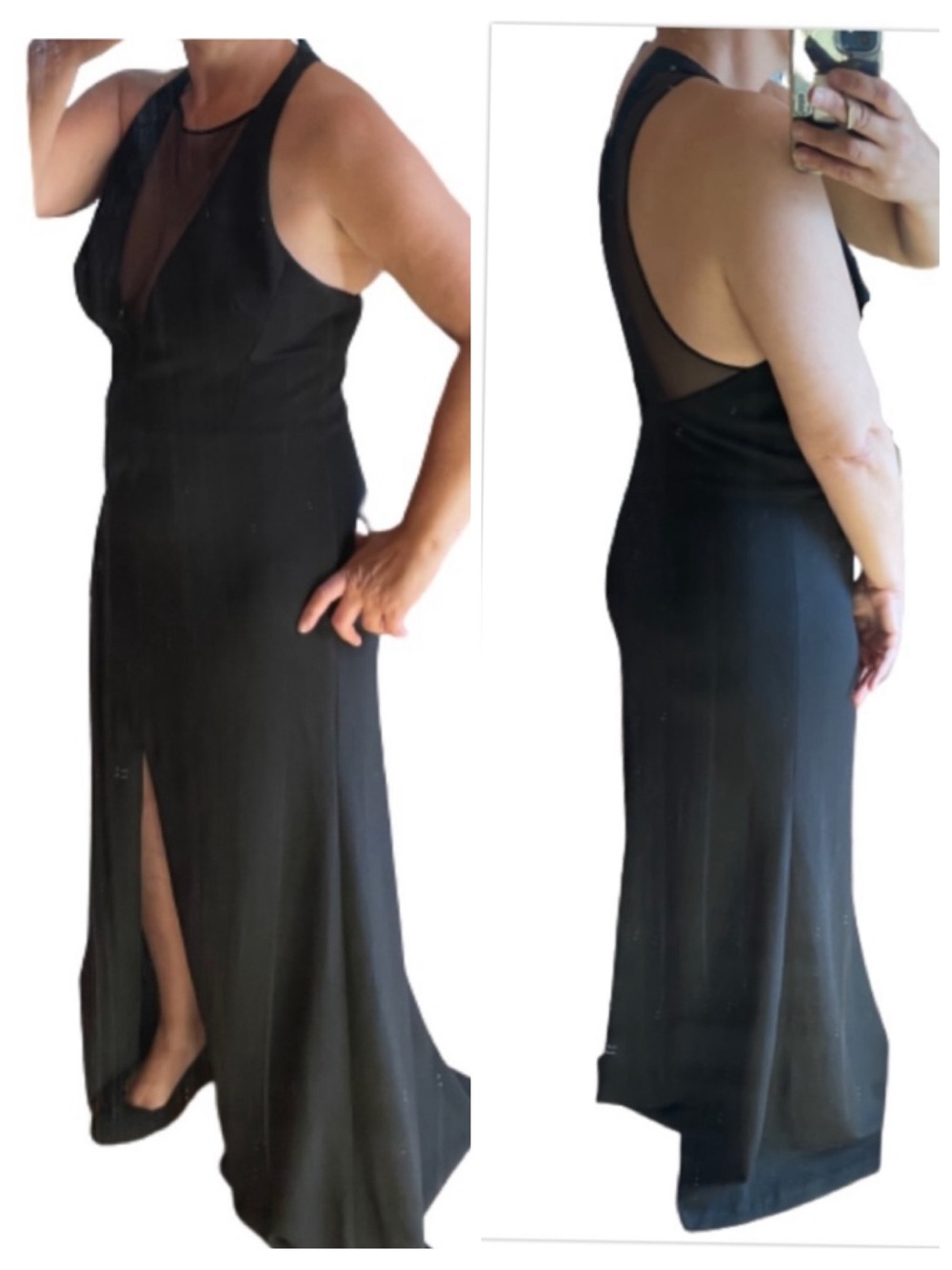 Vera Wang Dress long Black evening dress halter neck like new